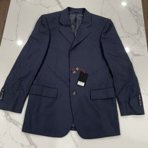 Pierre Cardin designer 3 button navy blazer. MSRP $1840 NWT.